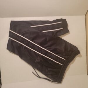 Kappa mens small Jogger style pants black with logo down leg